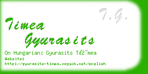 timea gyurasits business card